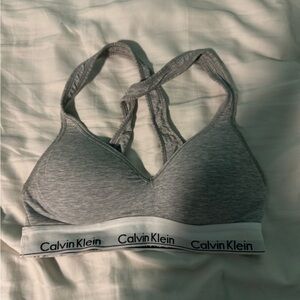 Calvin Klein Heather Gray Sports Bra